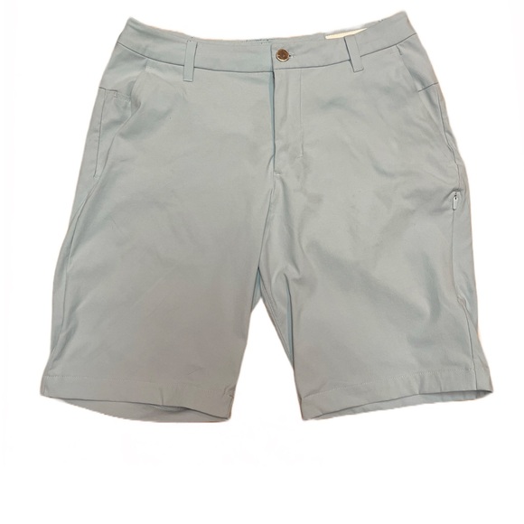 Lululemon Shorts 9" Men's Size 30 License To Train Blue Stretch LM7AW2S Chino - Picture 1 of 12